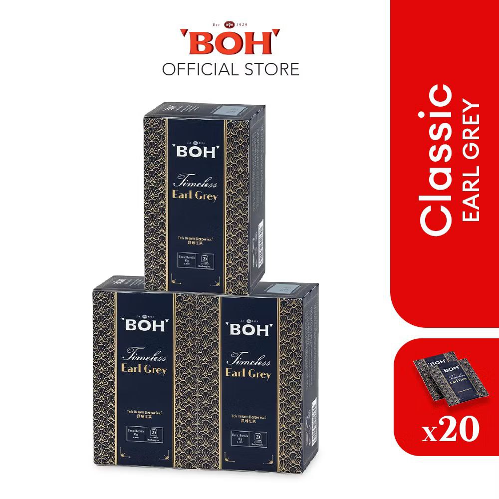 TRÀ ĐEN BÁ TƯỚC BOH 20s - BOH EARL GREY FLAVOURED BLACK TEA 20s