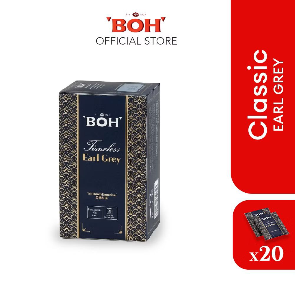 TRÀ ĐEN BÁ TƯỚC BOH 20s - BOH EARL GREY FLAVOURED BLACK TEA 20s