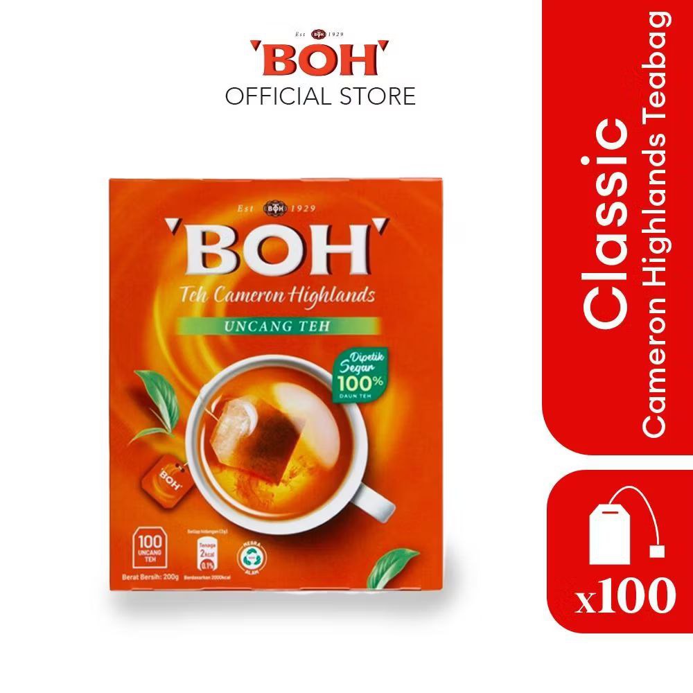 TRÀ CAO NGUYÊN CAMERON HIỆU BOH 100s - BOH CAMERON HIGHLANDS TEA BAG 100s