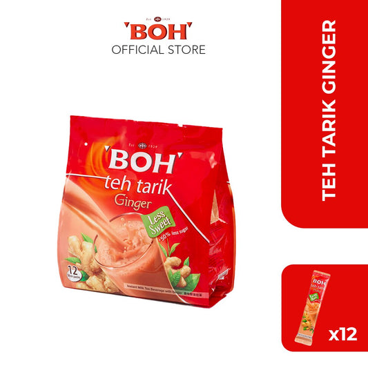 BOH Teh Trà sữa kéo BOH ít đường - Gừng (12's)